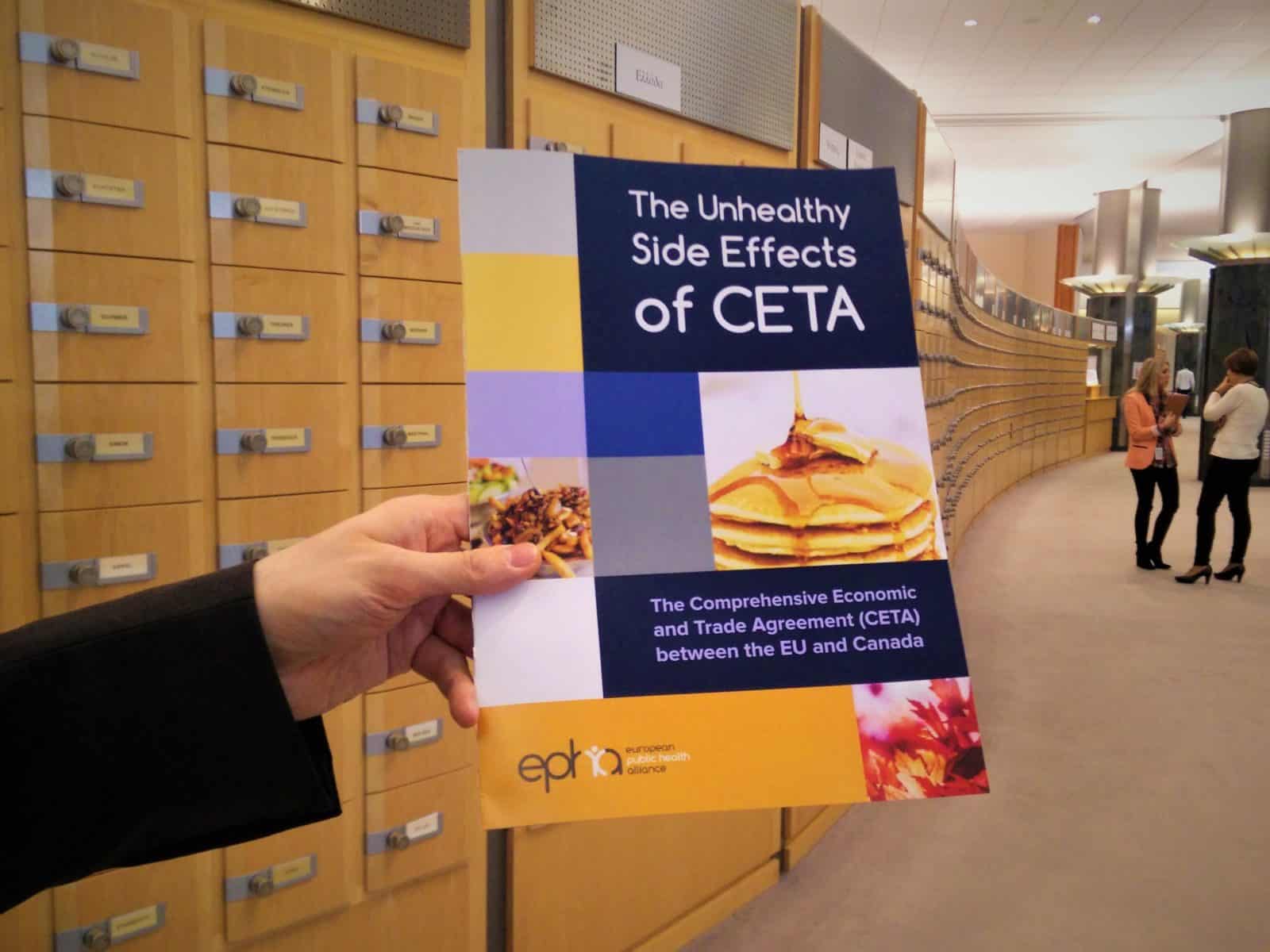 Members of the European Parliament Responsible for Health should reject CETA