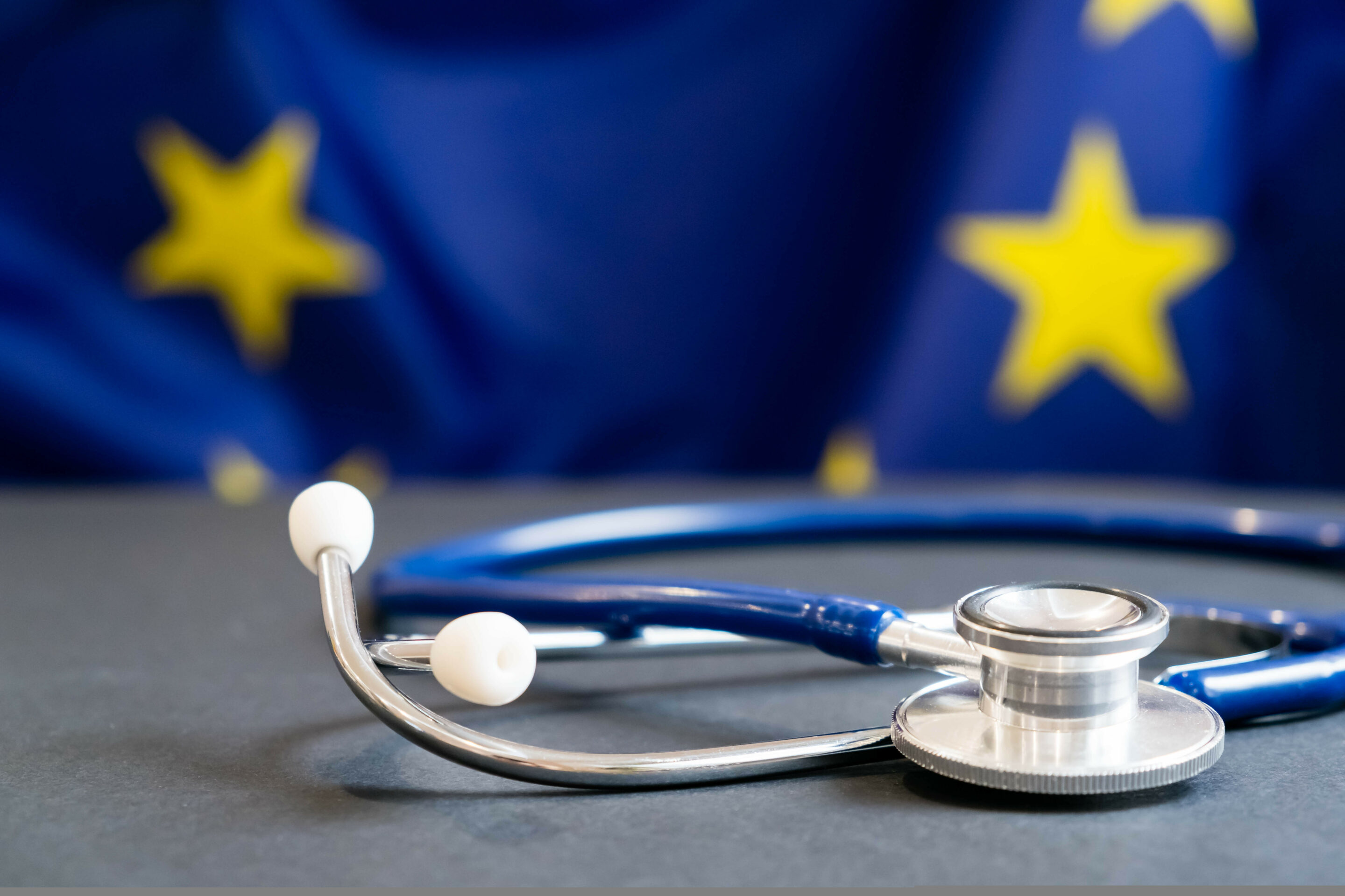 stethoscope,with,european,union,flag.,concept,of,the,health,of