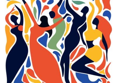 dancing,people,silhouettes.,abstract,illustration,background